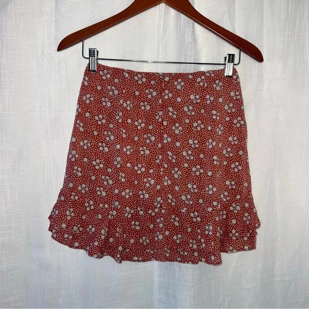 Lulus Floral Ruffle Hem Mini Skirt